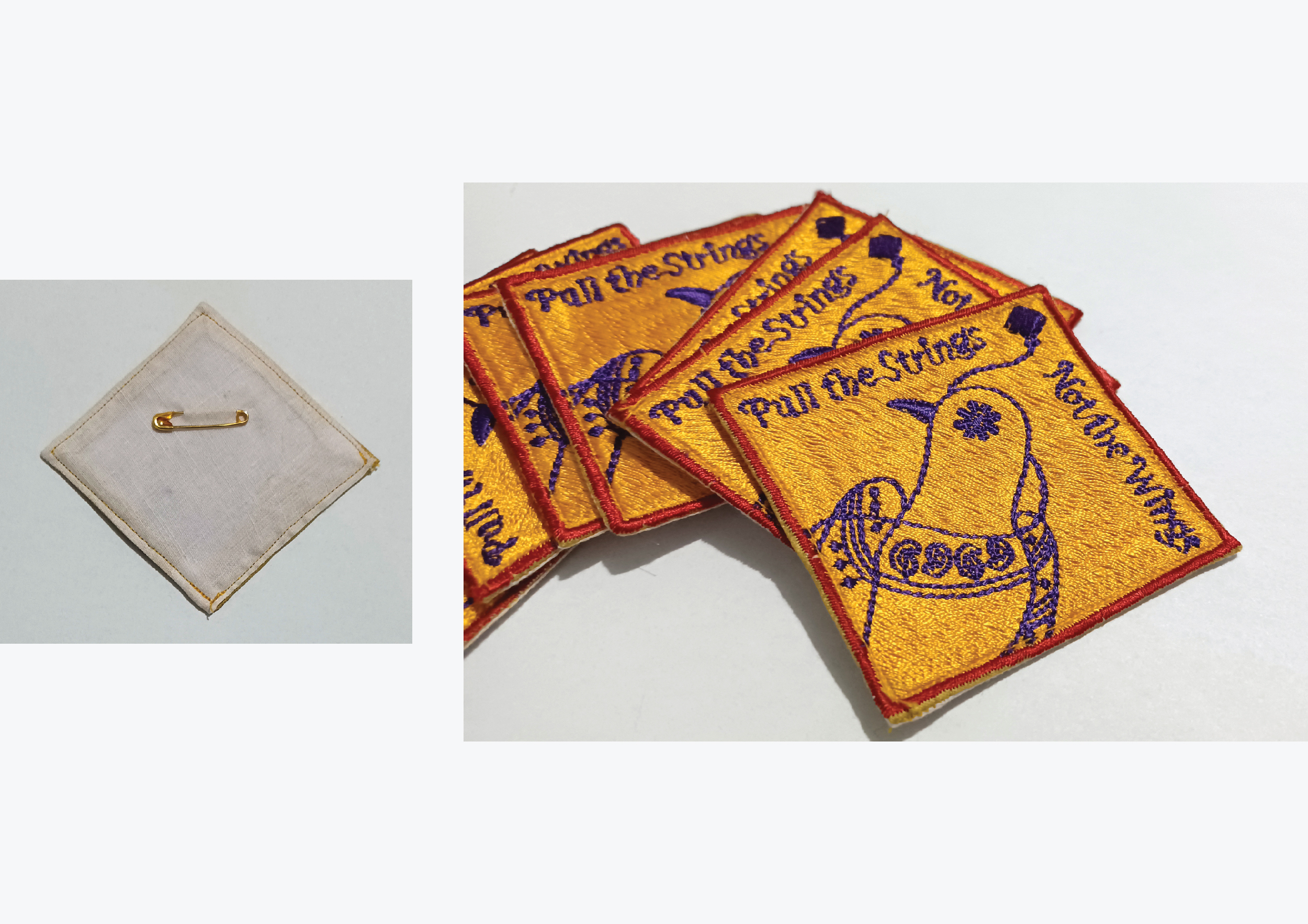 Embroidered Badge (front and back)